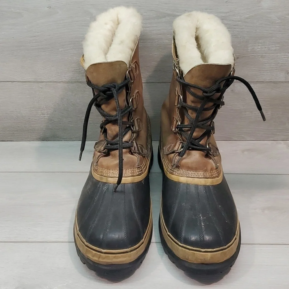 Sorel Men Vintage Kaufman Canada Insulated Saltwater Duck Boots shoes sz 14